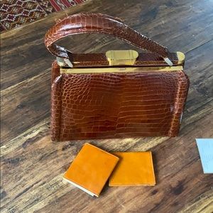 Purse vintage real crocodile